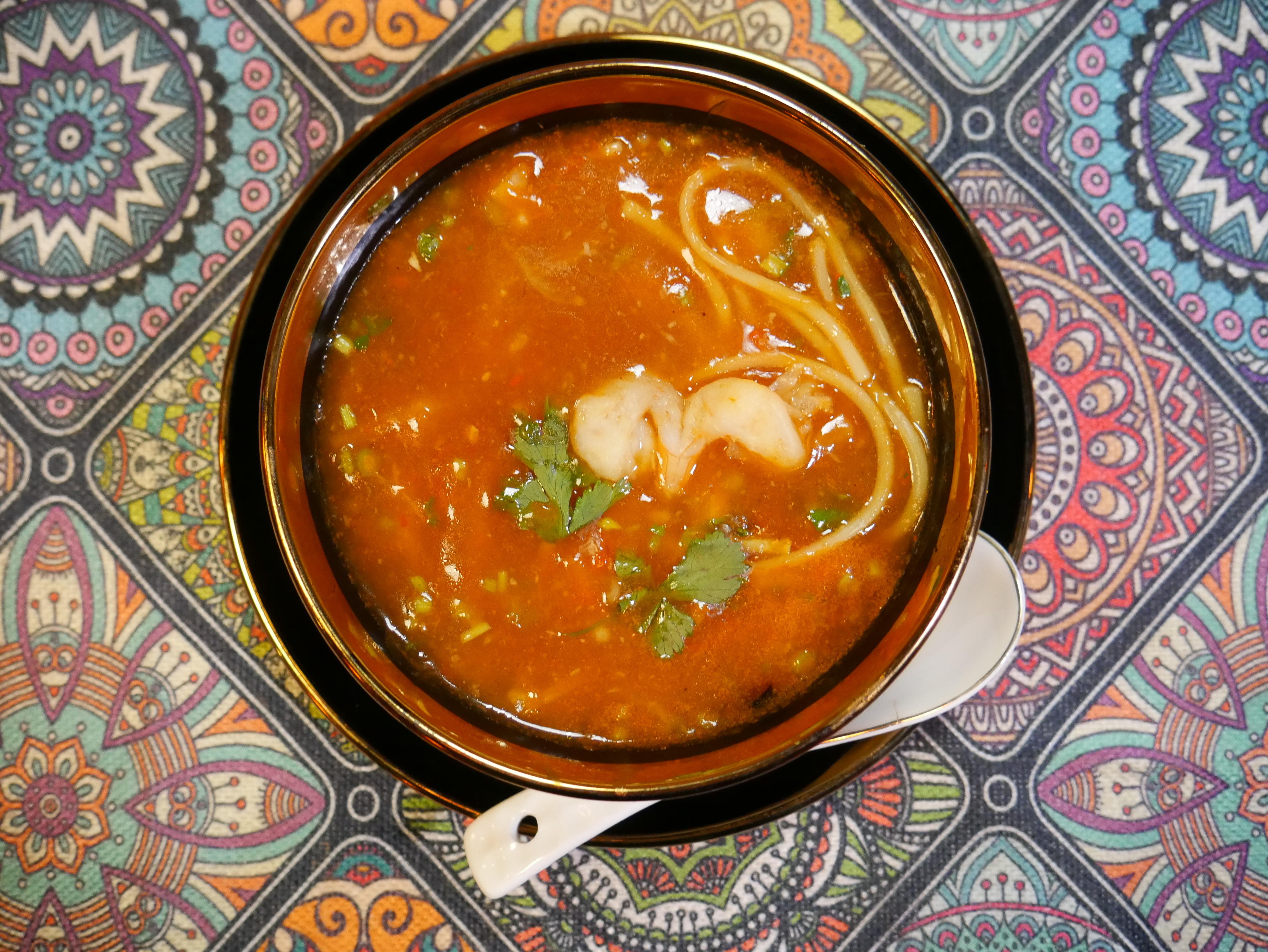 Talumein Soup with Shrimps